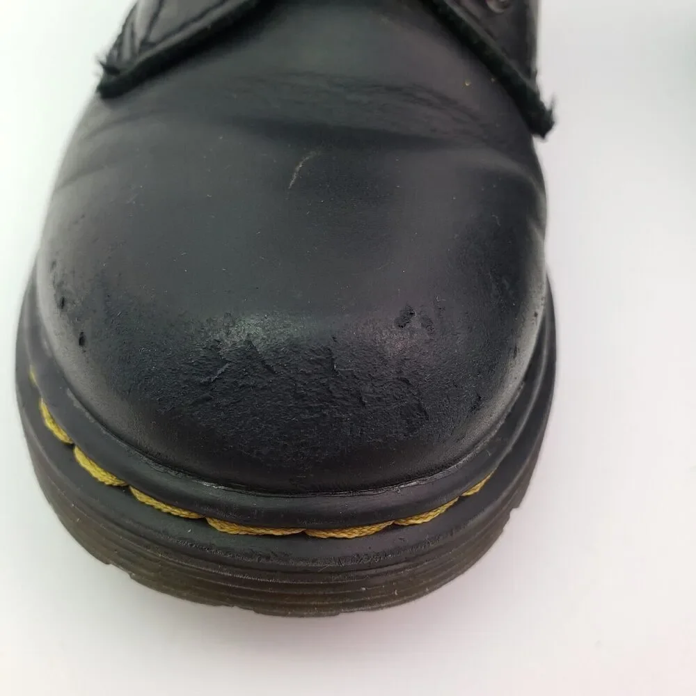 Dr Martens 1460 Serena Leo Toddler Girls Sz 11 Black Leather Leopard Ankle Boots